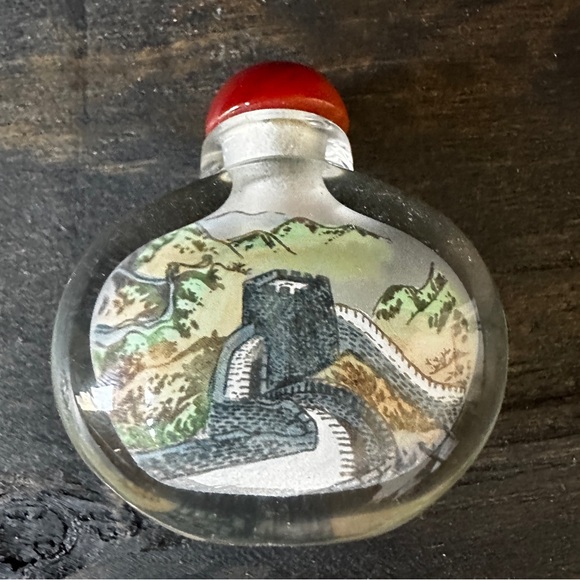 Chinese Snuff Bottle | Inside Hand Painting | Great Wall - Picture 9 of 10